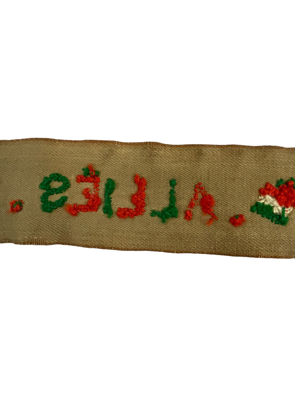 WW1 Italian Patriotic 1914 Dated Embroidered Stable Belt WW1 Italian Patriotic 1914 Dated Embroidered Stable Belt