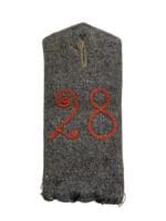 WW1 Imperial German 28th Regiment Feldgrau Shoulder Board Single