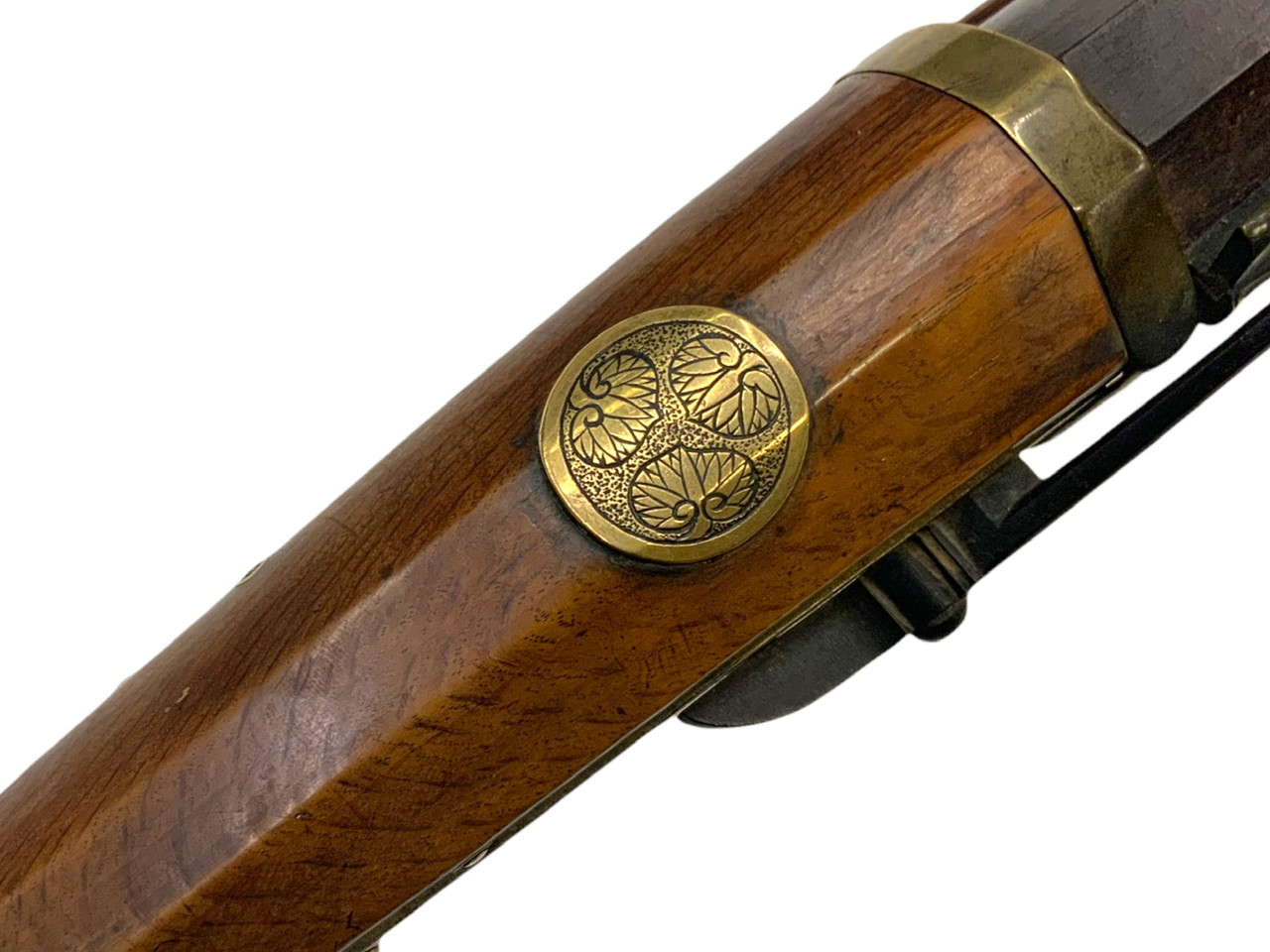 Japanese Mid Edo Period Presentation Carbine Matchlock with Silver Inlay Japanese Mid Edo Period Presentation Carbine Matchlock with Silver Inlay