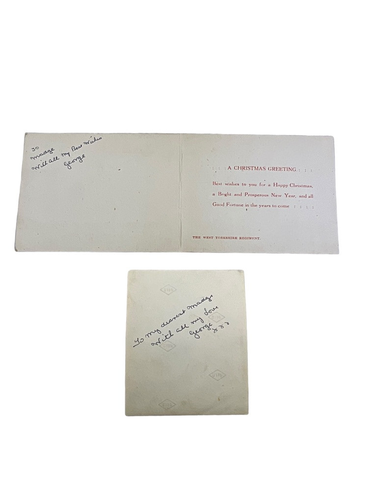 WW2 British West Yorkshire Regiment Christmas Card with Photo WW2 British West Yorkshire Regiment Christmas Card with Photo