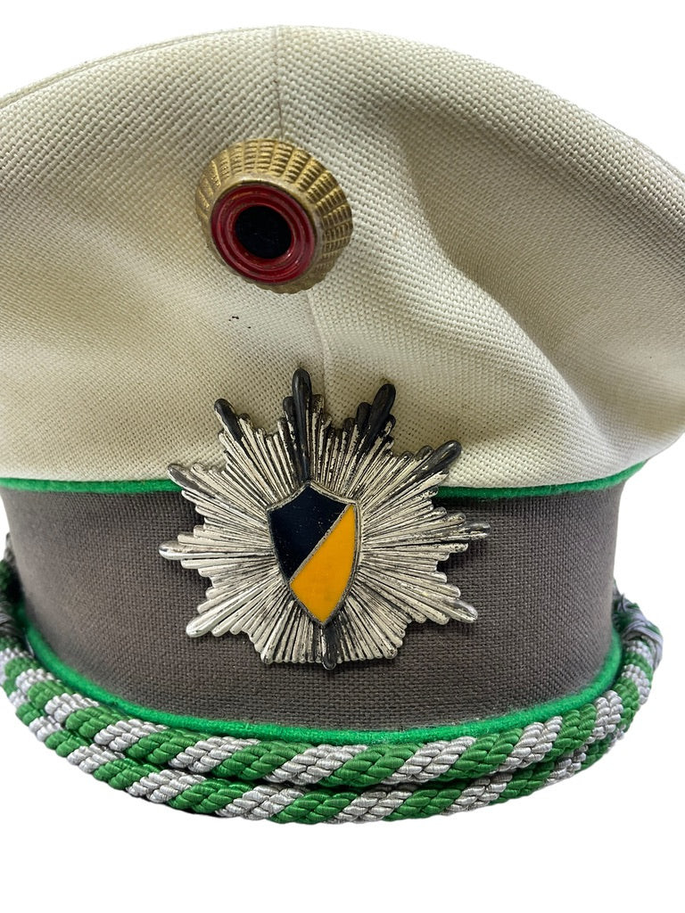 German Baden Wurttemberg Police White Topped Officers Peak Cap Hat Size 58 German Baden Wurttemberg Police White Topped Officers Peak Cap Hat Size 58