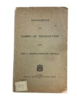Pre WW2 Canadian Camps For Training Part 1 Instructions Reference Book