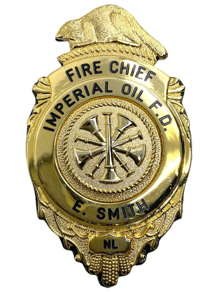 Canadian Imperial Oil Fire Newfoundland Department Captain Wallet Badge Smith Canadian Imperial Oil Fire Newfoundland Department Captain Wallet Badge Smith
