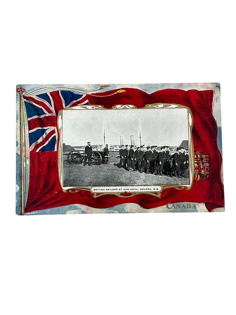 WW1 British Sailors At Gun Drill, Halifax Nova Scotia Postcard WW1 British Sailors At Gun Drill, Halifax Nova Scotia Postcard