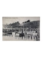 Canadian Militia Pontoon Bridge Niagara Camp Photo Postcard Canadian Militia Pontoon Bridge Niagara Camp Photo Postcard