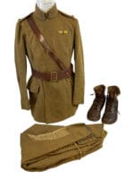 WW1 Canadian Royal Flying Corps Officers Maternity Jacket Boots Pants Grouping Attributed WW1 Canadian Royal Flying Corps Officers Maternity Jacket Boots Pants Grouping Attributed