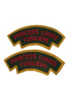 Canadian Princess Louise Fusiliers Shoulder Titles Insignia Pair Canadian Princess Louise Fusiliers Shoulder Titles Insignia Pair