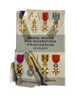 Orders Medals and Decorations of Britain and Europe Hardcover Reference Book Orders Medals and Decorations of Britain and Europe Hardcover Reference Book