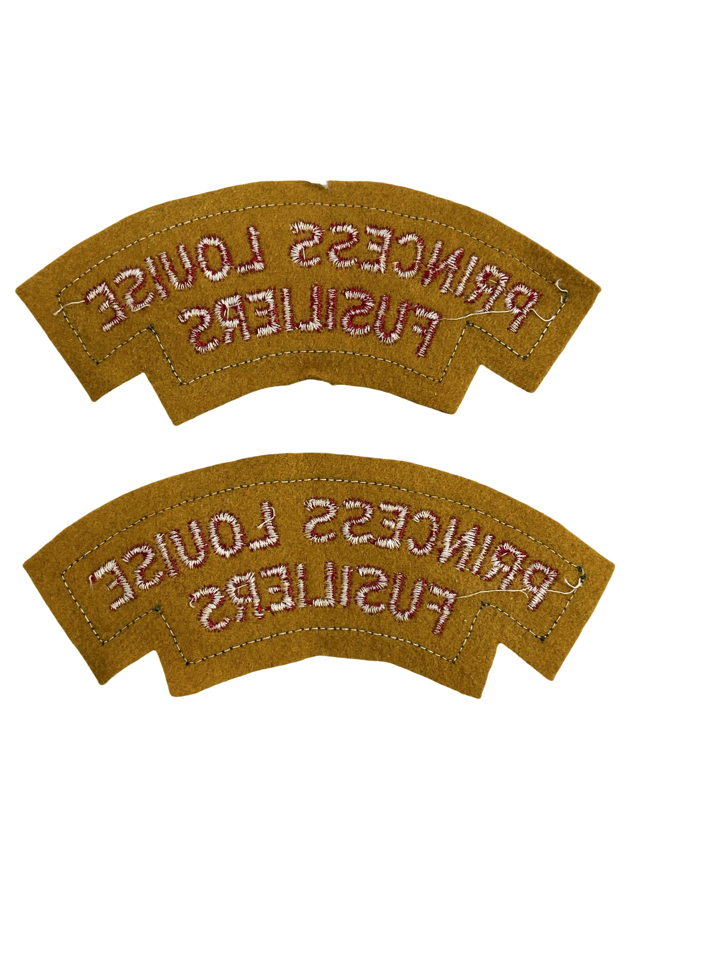 Canadian Princess Louise Fusiliers Shoulder Titles Insignia Pair Canadian Princess Louise Fusiliers Shoulder Titles Insignia Pair