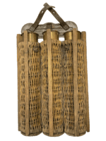 WW1 Imperial German 75MM Shell Casings in Wicker Transit Case