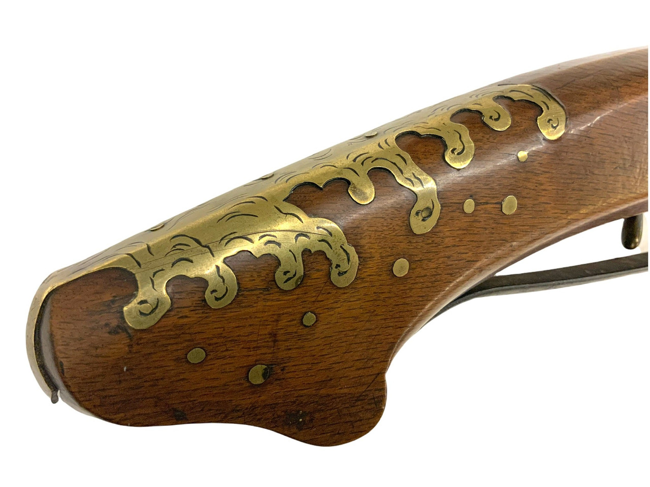 Japanese Mid Edo Period Presentation Carbine Matchlock with Silver Inlay Japanese Mid Edo Period Presentation Carbine Matchlock with Silver Inlay