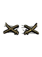 WW1 WW2 British Canadian Generals Crossed Sword and Baton Shoulder Rank Pair