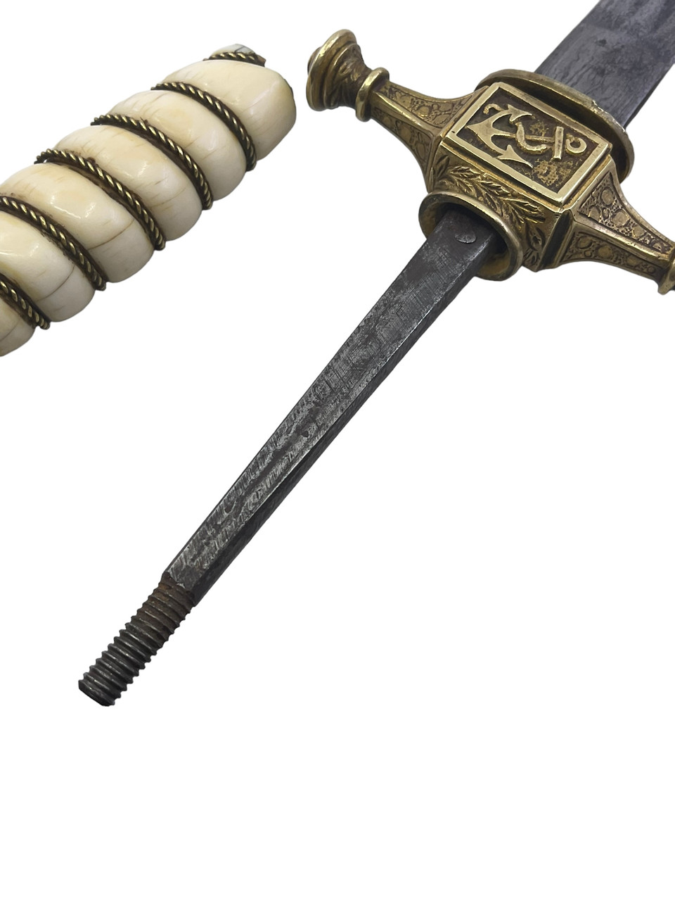 WW1 Imperial German 1902 Naval Dagger Damascus Blade with Ivory Grip Deluxe Fittings WKC WW1 Imperial German 1902 Naval Dagger Damascus Blade with Ivory Grip Deluxe Fittings WKC