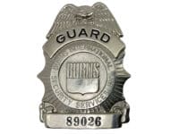 US Burns International Security Services Guard Badge Numbered