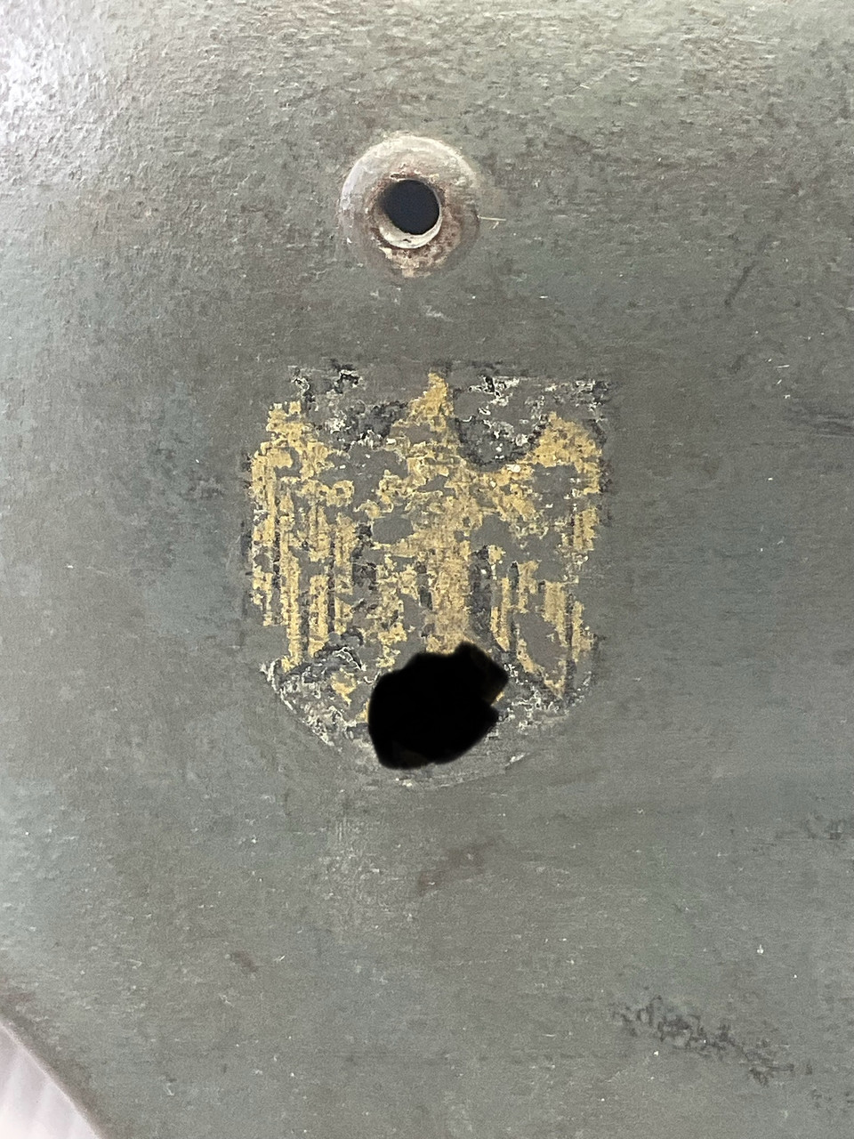 WW2 German Navy Kriegsmarine Single Decal Helmet M35 SE64 Lot #4770 WW2 German Navy Kriegsmarine Single Decal Helmet M35 SE64 Lot #4770