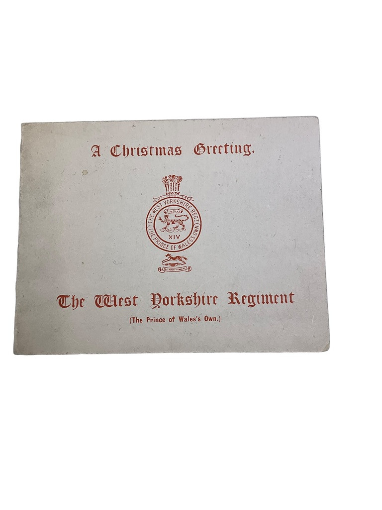 WW2 British West Yorkshire Regiment Christmas Card with Photo WW2 British West Yorkshire Regiment Christmas Card with Photo