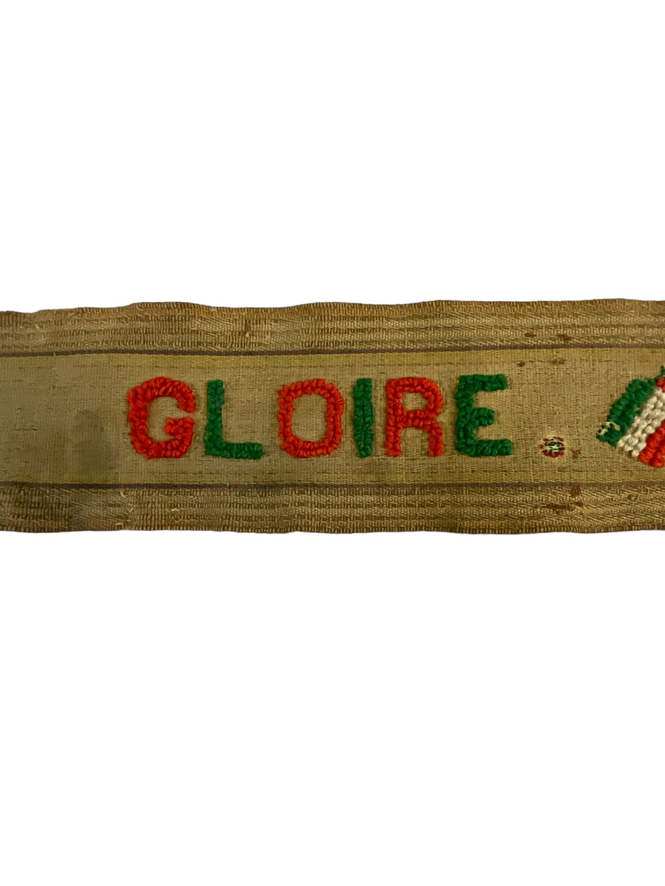 WW1 Italian Patriotic 1914 Dated Embroidered Stable Belt WW1 Italian Patriotic 1914 Dated Embroidered Stable Belt