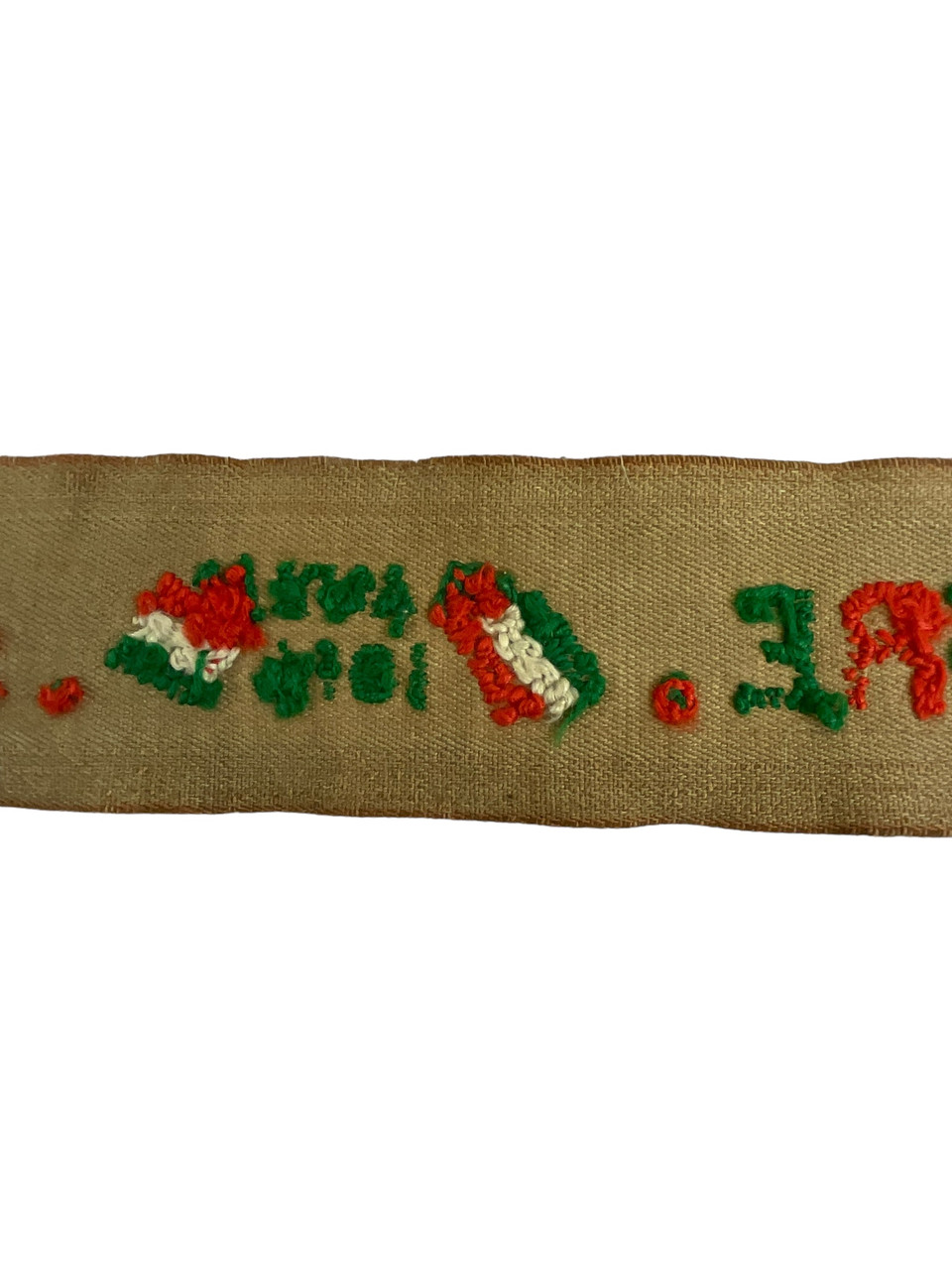 WW1 Italian Patriotic 1914 Dated Embroidered Stable Belt WW1 Italian Patriotic 1914 Dated Embroidered Stable Belt