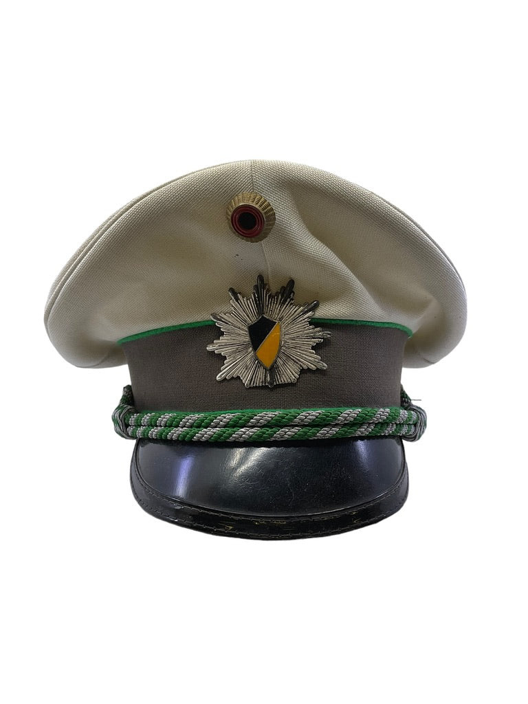 German Baden Wurttemberg Police White Topped Officers Peak Cap Hat Size 58 German Baden Wurttemberg Police White Topped Officers Peak Cap Hat Size 58