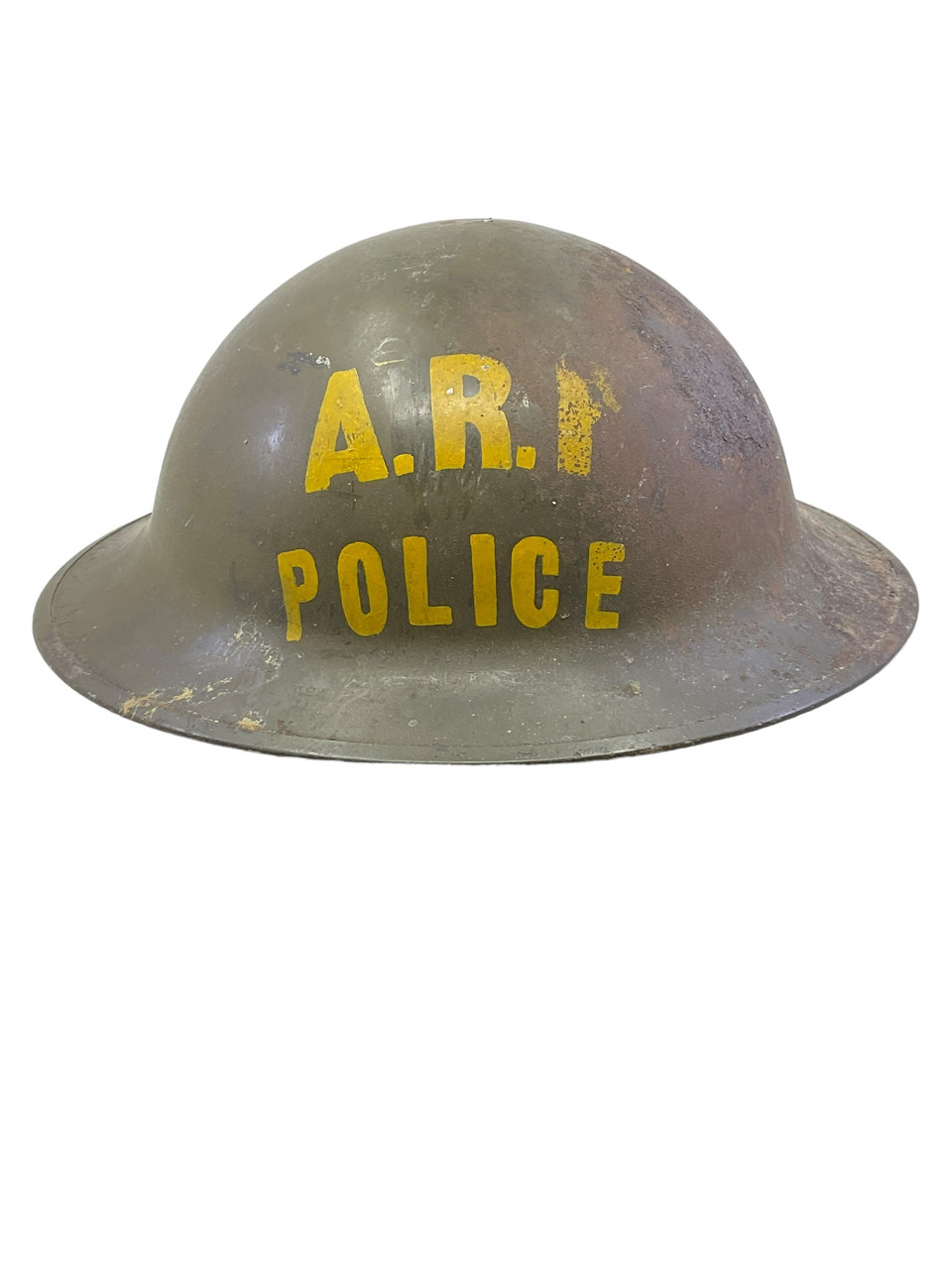 WW2 Canadian Air Raid Protection ARP Police Helmet Shell GSW WW2 Canadian Air Raid Protection ARP Police Helmet Shell GSW