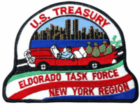 US Treasury Eldorado Task Force New York Region Patch