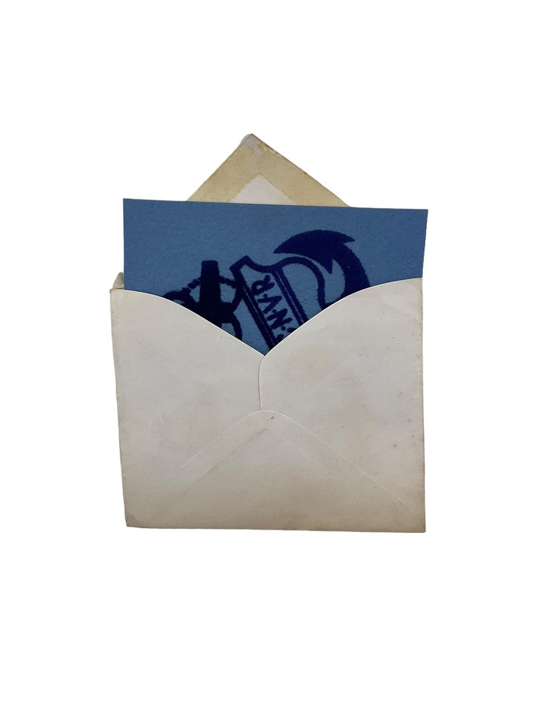 WW2 Canadian RCNVR Volunteer Reserve Card in Envelope WW2 Canadian RCNVR Volunteer Reserve Card in Envelope