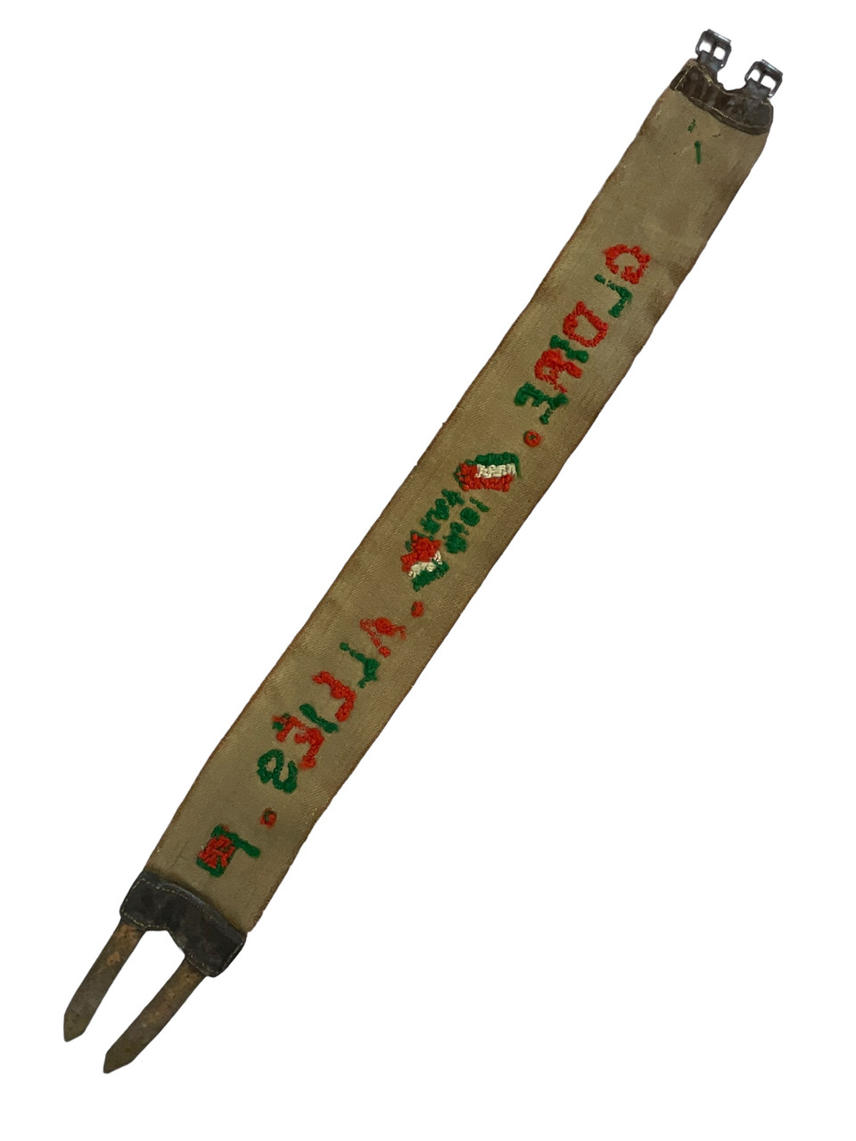 WW1 Italian Patriotic 1914 Dated Embroidered Stable Belt WW1 Italian Patriotic 1914 Dated Embroidered Stable Belt