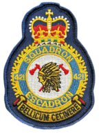 Canadian Forces RCAF 421 Squadron Heraldic Colour Crest Patch Canadian Forces RCAF 421 Squadron Heraldic Colour Crest Patch