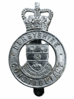 British Derbyshire Constabulary Police Helmet Badge