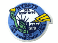US New York Drug Enforcement Task Force NYSP NYPD 1970 Patch