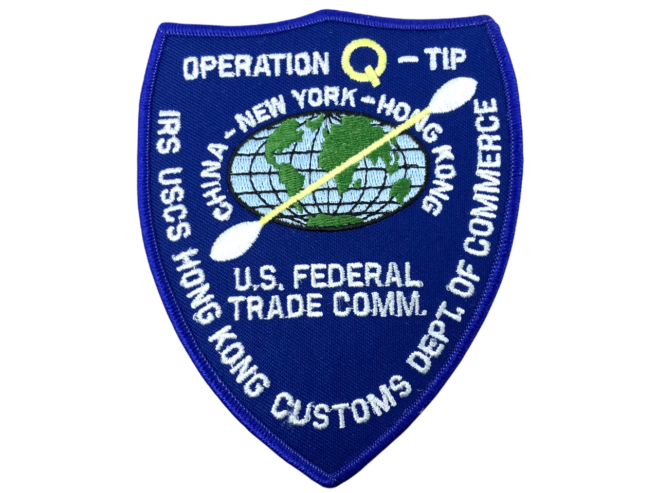 US Federal Trade Commission Operation Q Tip Customs China New York Hong Kong Patch US Federal Trade Commission Operation Q Tip Customs China New York Hong Kong Patch