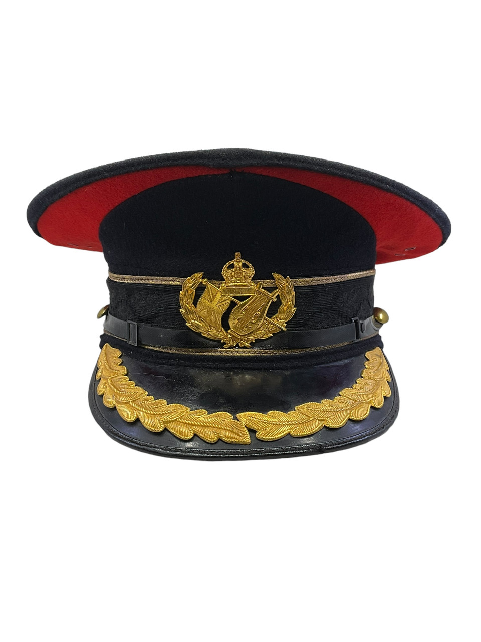 Canadian St John New Brunswick Coronet Band Members Peak Cap 6 3/4 Canadian St John New Brunswick Coronet Band Members Peak Cap 6 3/4