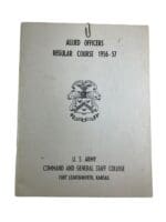 Cold War US Allied Ofifcers Regular Course Manual 1956-57 Reference Book