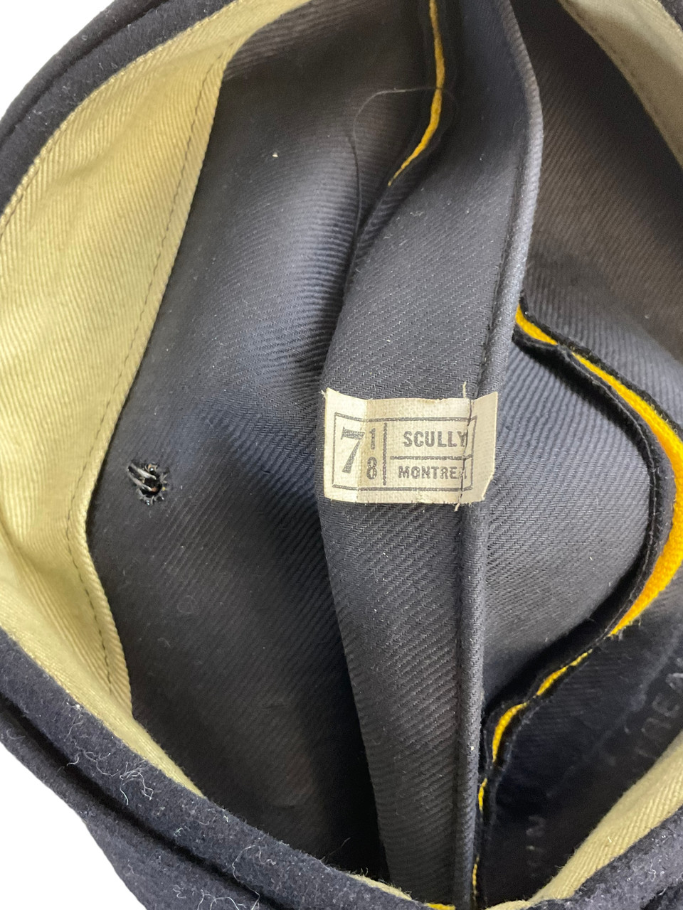 WW2 Canadian Engineers RCE Coloured Field Service Cap CFSC Size 7 1/8 WW2 Canadian Engineers RCE Coloured Field Service Cap CFSC Size 7 1/8