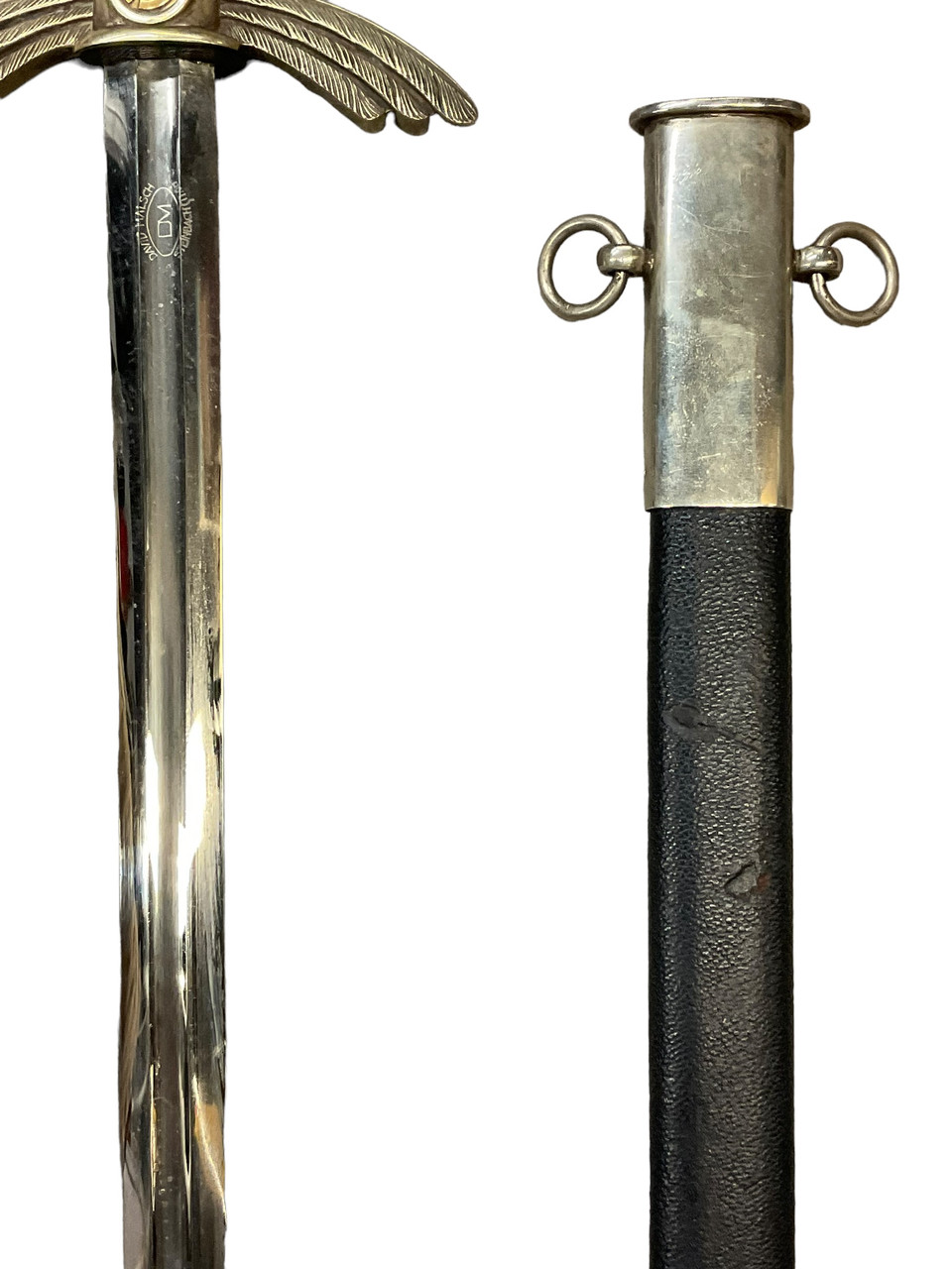 WW2 German Luftwaffe Officers Sword with Scabbard Maker David Malsch WW2 German Luftwaffe Officers Sword with Scabbard Maker David Malsch