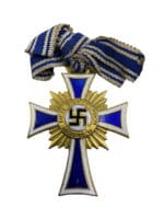 WW2 German Mothers Cross in Gold with Ribbon