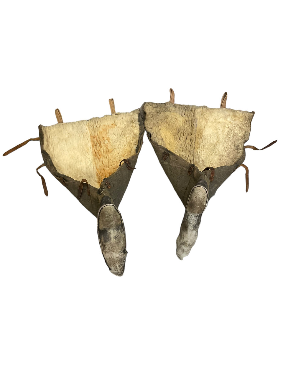 WW1 Imperial German Air Service Extreme Cold Weather Sheepskin Lined Flying Fug Boots WW1 Imperial German Air Service Extreme Cold Weather Sheepskin Lined Flying Fug Boots