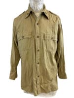WW2 US USAAF Officers Tan Cotton Shirt with Collars WW2 US USAAF Officers Tan Cotton Shirt with Collars
