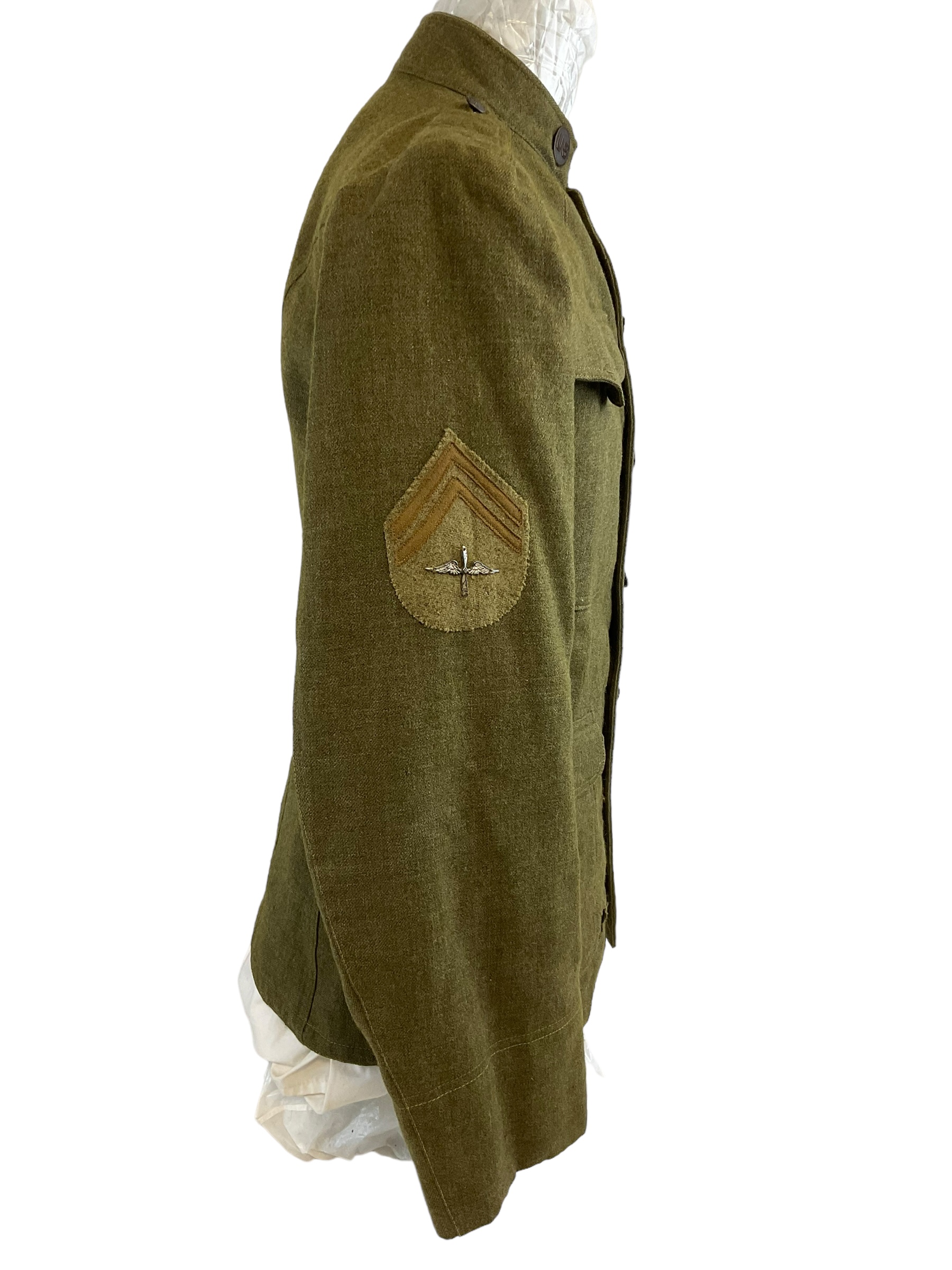 WW1 US AEF Air Service Corporal Signals Collar Disc Other Ranks Tunic Initialed WW1 US AEF Air Service Corporal Signals Collar Disc Other Ranks Tunic Initialed