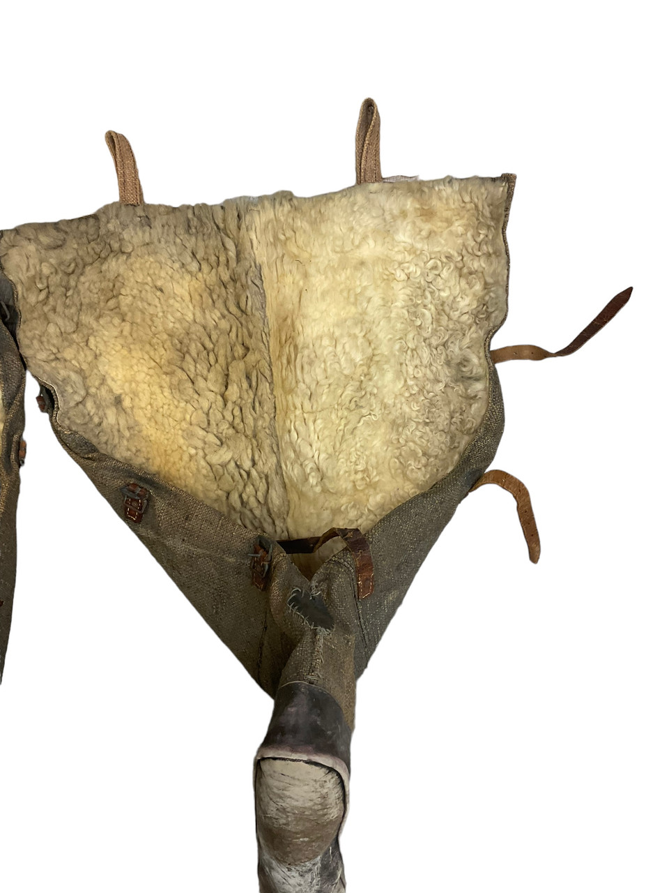 WW1 Imperial German Air Service Extreme Cold Weather Sheepskin Lined Flying Fug Boots WW1 Imperial German Air Service Extreme Cold Weather Sheepskin Lined Flying Fug Boots