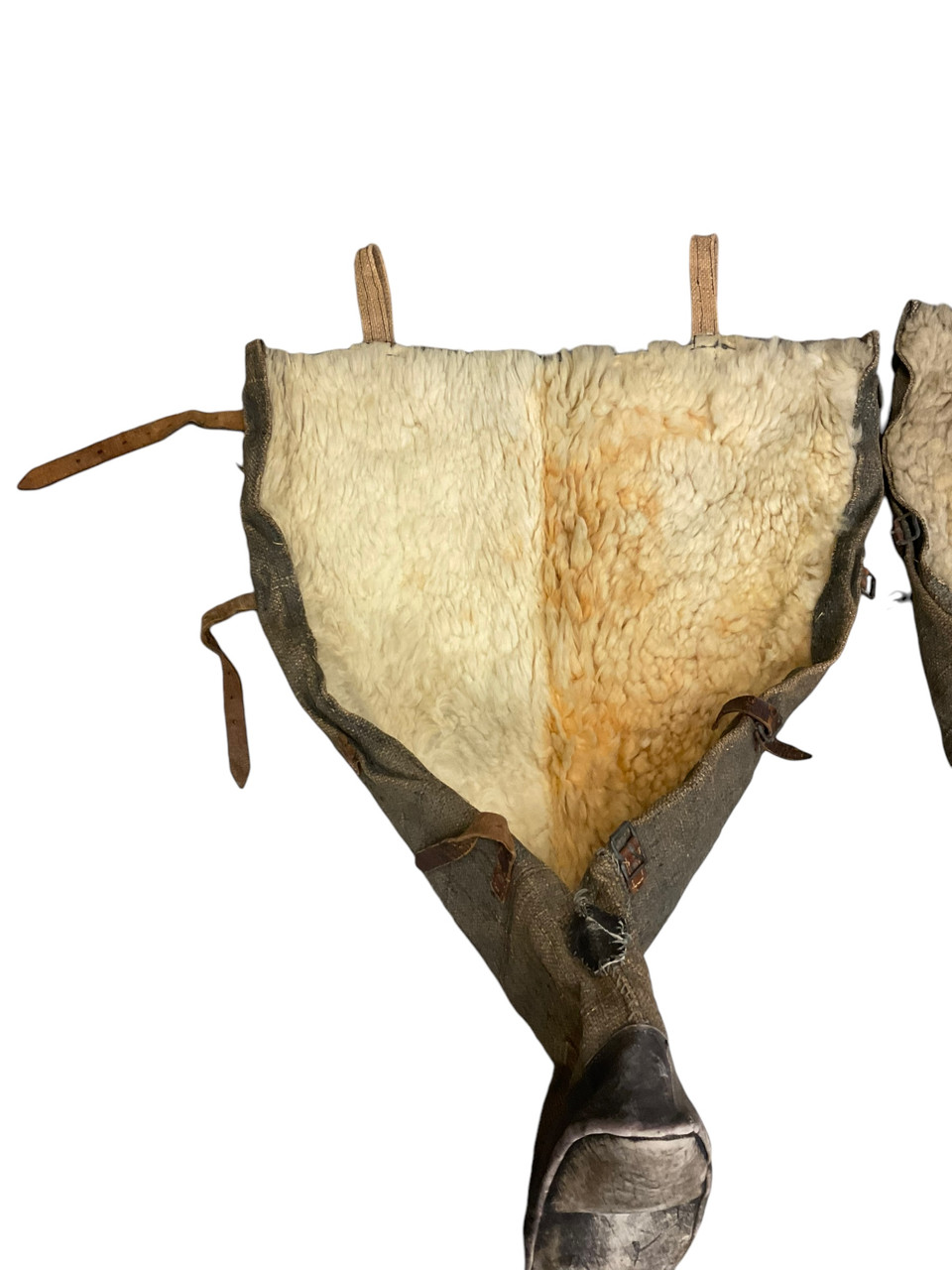 WW1 Imperial German Air Service Extreme Cold Weather Sheepskin Lined Flying Fug Boots WW1 Imperial German Air Service Extreme Cold Weather Sheepskin Lined Flying Fug Boots