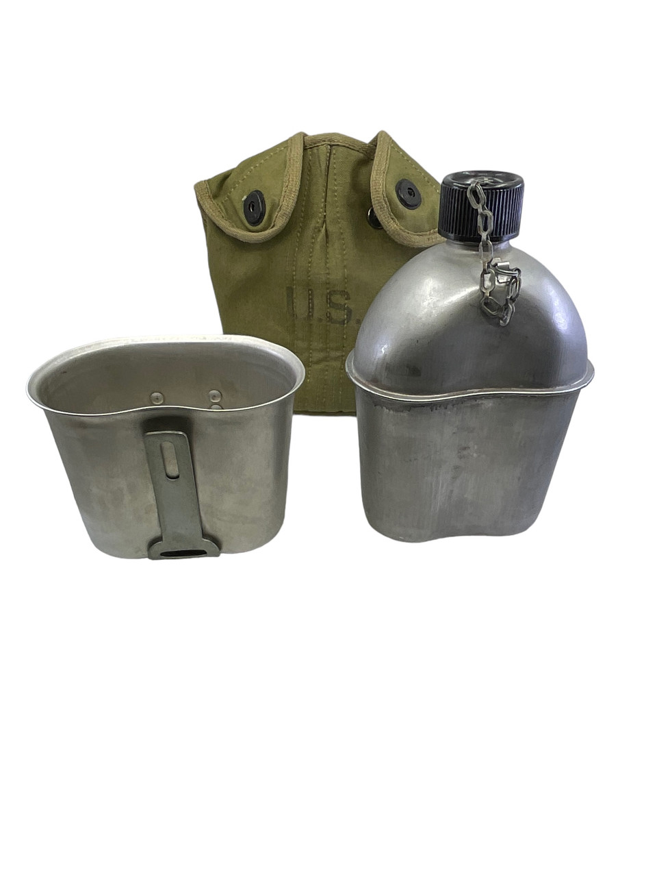 WW2 US Army Canteen Complete Set With British Made Cover Dated 1944 UNISSUED SET WW2 US Army Canteen Complete Set With British Made Cover Dated 1944 UNISSUED SET