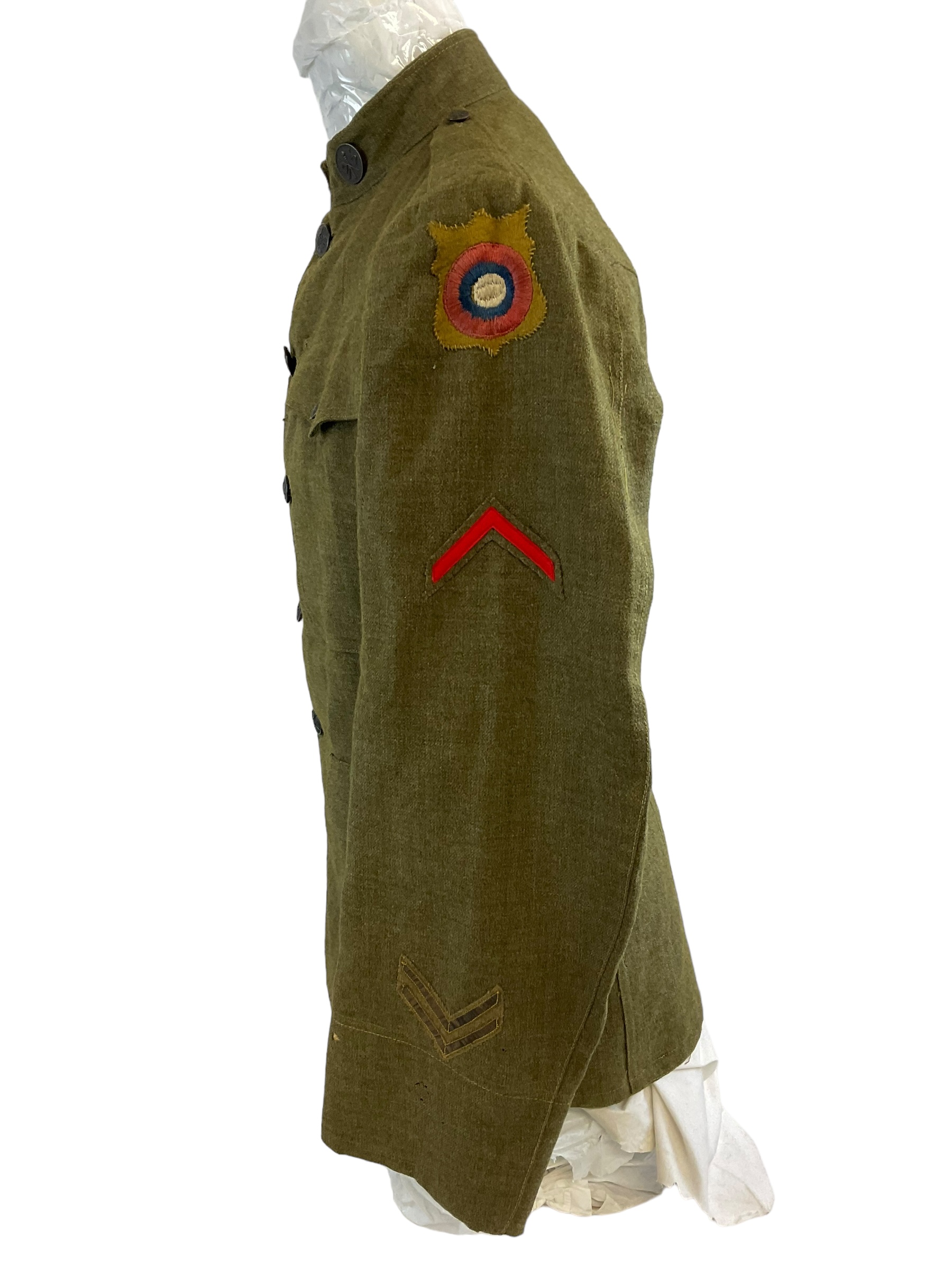 WW1 US AEF Air Service Corporal Signals Collar Disc Other Ranks Tunic Initialed WW1 US AEF Air Service Corporal Signals Collar Disc Other Ranks Tunic Initialed