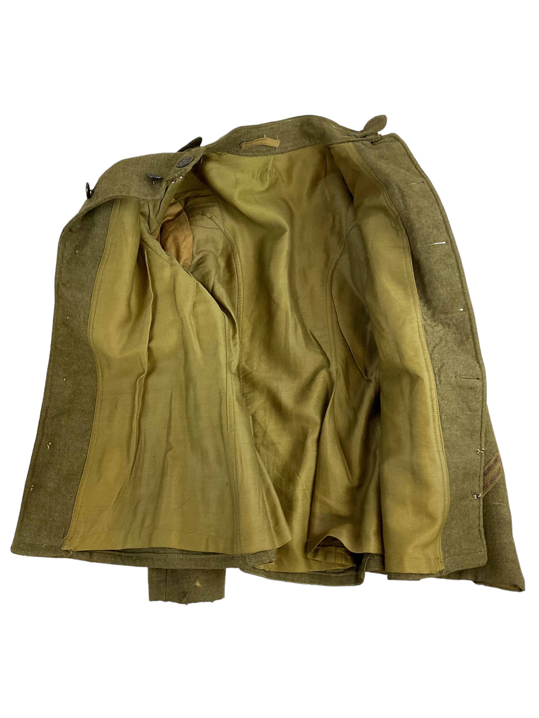 WW1 US AEF Air Service Corporal Signals Collar Disc Other Ranks Tunic Initialed WW1 US AEF Air Service Corporal Signals Collar Disc Other Ranks Tunic Initialed