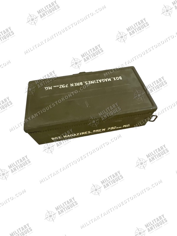 WW2 Canadian Chinese Contract Bren Gun Magazine Ammo Box 7.92mm EMPTY ...