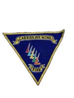 US Navy Carrier Air Wing Five Squadron Ships Crest Patch VINTAGE