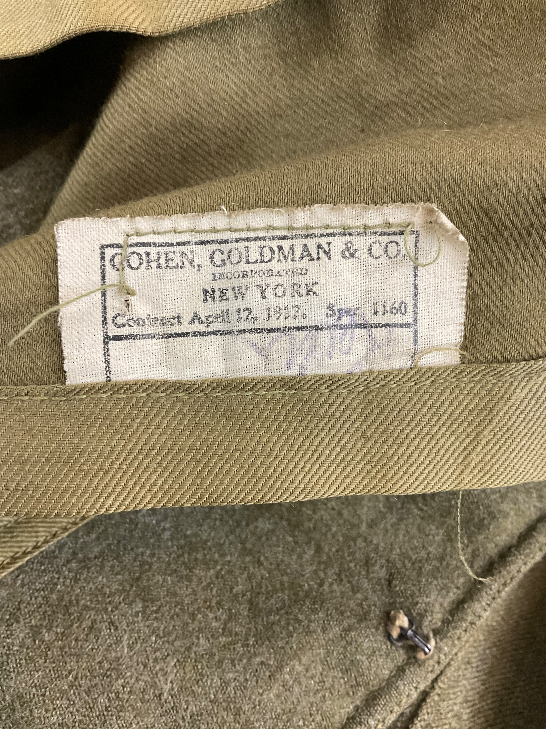 WW1 US AEF Air Service Corporal Signals Collar Disc Other Ranks Tunic Initialed WW1 US AEF Air Service Corporal Signals Collar Disc Other Ranks Tunic Initialed