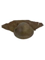 WW2 Canadian Army Steel Helmet with Gas Cape Size 7 1/2 1941 Dated GSW