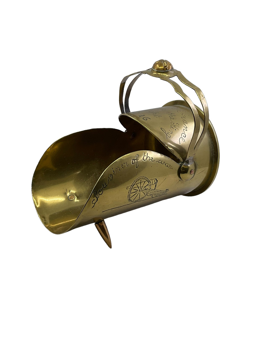 WW1 British BEF Coal Scuttle Trench Art German Shell WW1 British BEF Coal Scuttle Trench Art German Shell