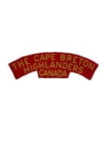 WW2 Canadian Cape Breton Highlanders Canvas Shoulder Title Insignia Single